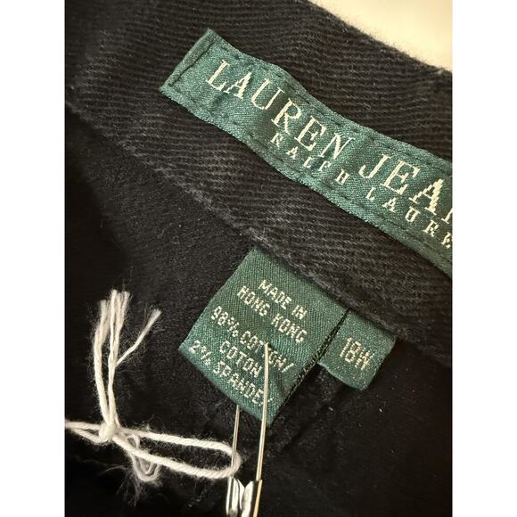 Lauren Ralph Lauren Jeans Womens 18W Black Embroidered Lace Vintage Y2K - Picture 2 of 8
